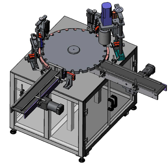 Линија за пуњење есенцијалног уља аутоматска дифузна биљна течна машина за затварање ротирајућа посуда за пуњење4